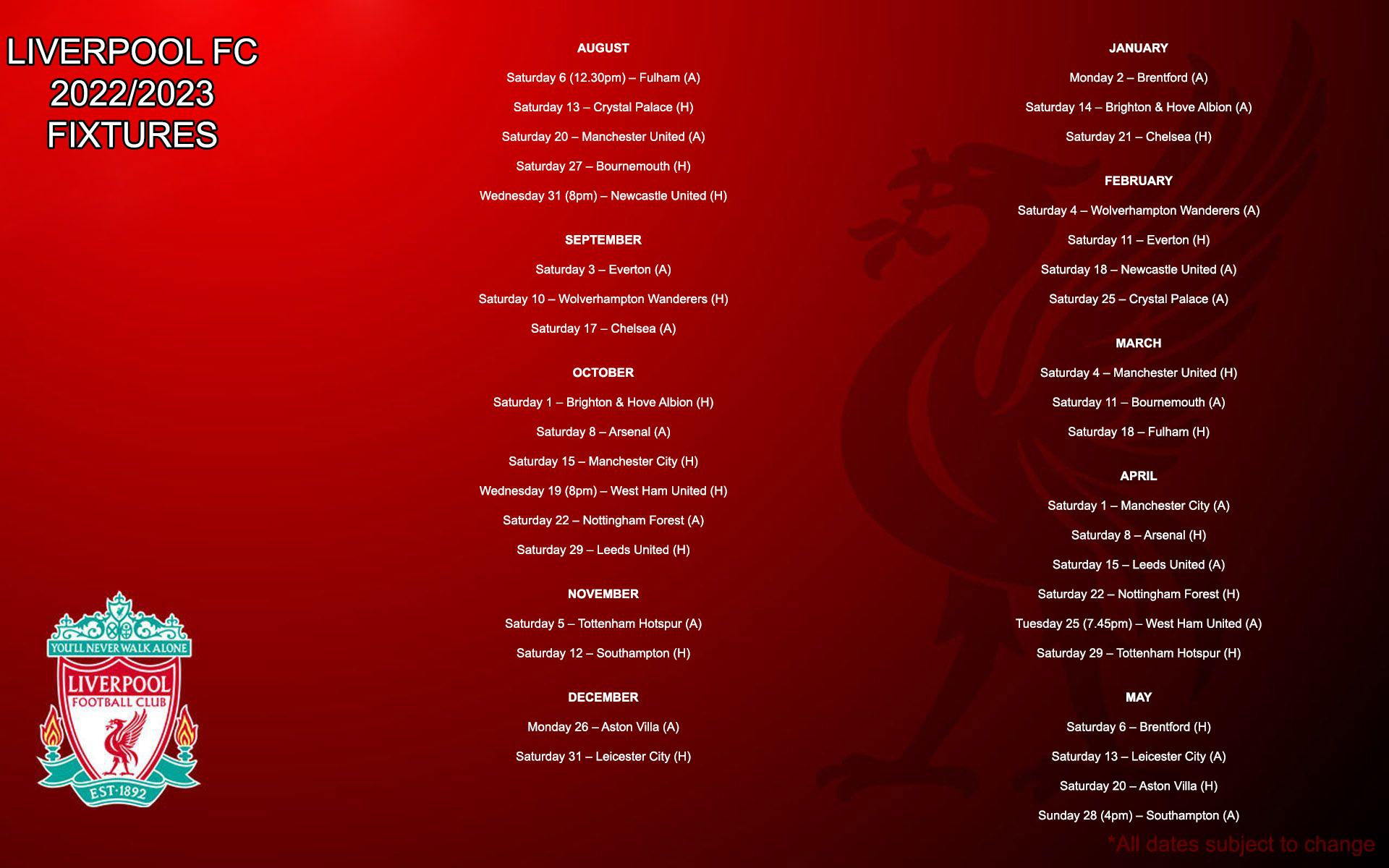Liverpool FC Fixtures: Upcoming Matches and Insights