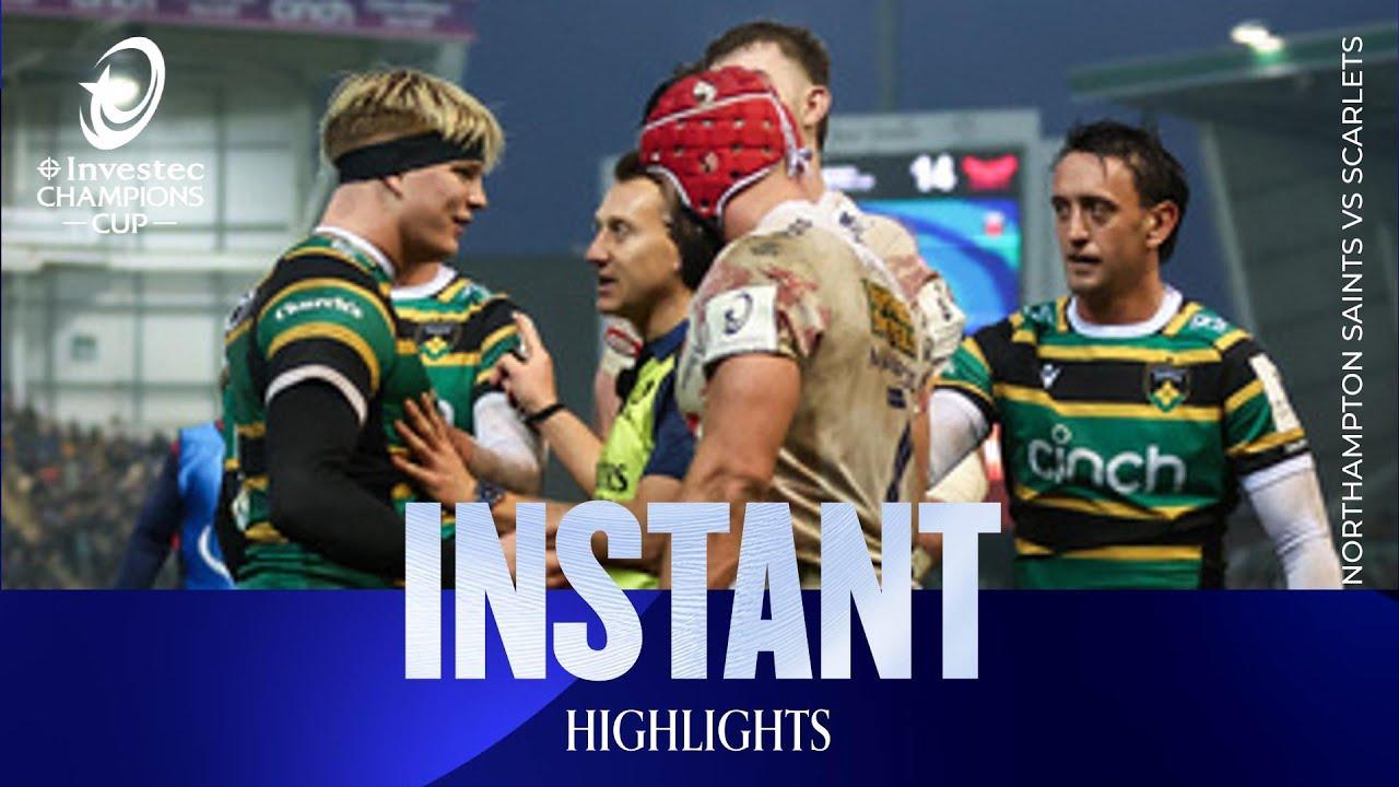 Northampton Saints Triumph Over Scarlets with Todaro Hat-Trick in Champions Cup Clash