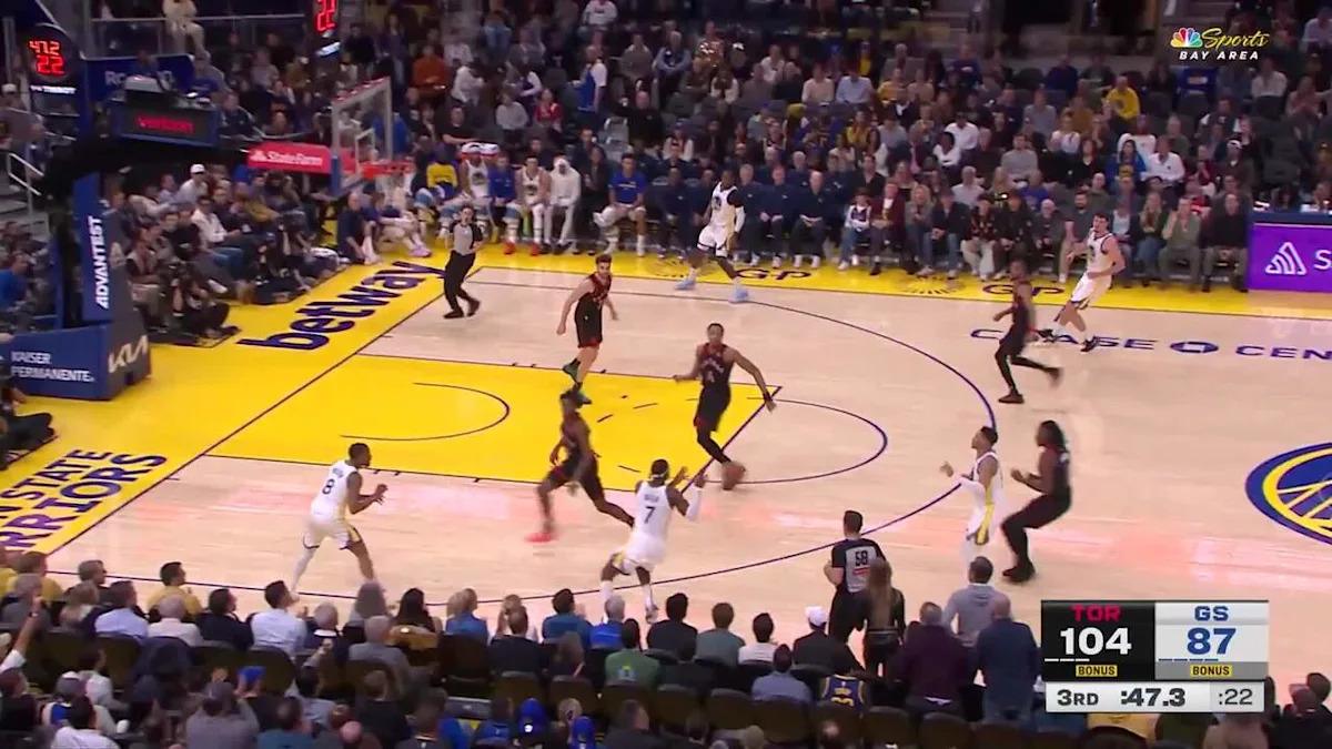 Raptors Overpower Warriors 145-127 as Quickley Matches Career High with 40 Points
